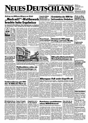Neues Deutschland Online-Archiv vom 18.04.1984