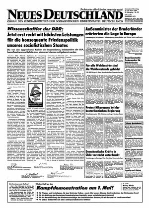 Neues Deutschland Online-Archiv vom 21.04.1984