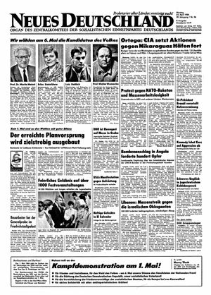 Neues Deutschland Online-Archiv vom 23.04.1984