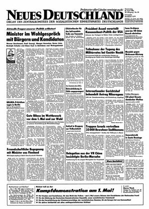Neues Deutschland Online-Archiv vom 26.04.1984