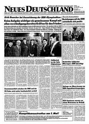 Neues Deutschland Online-Archiv vom 27.04.1984