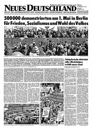 Neues Deutschland Online-Archiv vom 02.05.1984