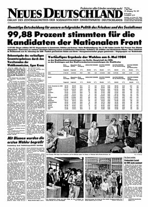 Neues Deutschland Online-Archiv vom 07.05.1984