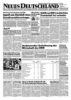 Neues Deutschland Online-Archiv vom 08.05.1984