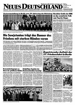 Neues Deutschland Online-Archiv vom 09.05.1984