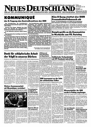 Neues Deutschland Online-Archiv vom 25.05.1984