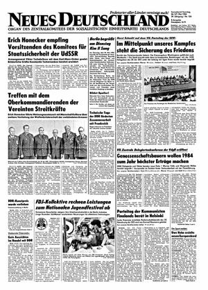 Neues Deutschland Online-Archiv vom 26.05.1984