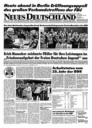 Neues Deutschland Online-Archiv vom 08.06.1984