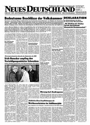 Neues Deutschland Online-Archiv vom 16.06.1984