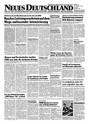 Neues Deutschland Online-Archiv vom 18.06.1984