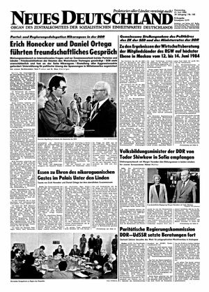 Neues Deutschland Online-Archiv vom 21.06.1984