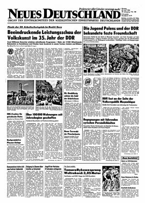 Neues Deutschland Online-Archiv vom 25.06.1984