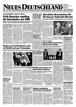 Neues Deutschland Online-Archiv vom 26.06.1984