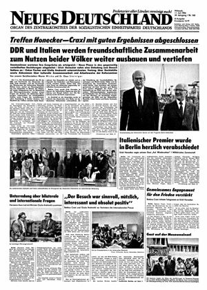 Neues Deutschland Online-Archiv vom 11.07.1984