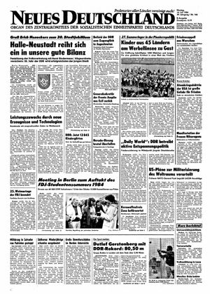 Neues Deutschland Online-Archiv vom 16.07.1984