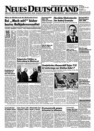 Neues Deutschland Online-Archiv vom 18.07.1984