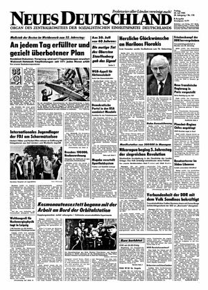 Neues Deutschland Online-Archiv vom 20.07.1984