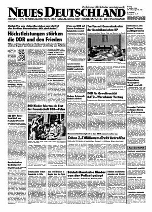 Neues Deutschland Online-Archiv vom 03.08.1984