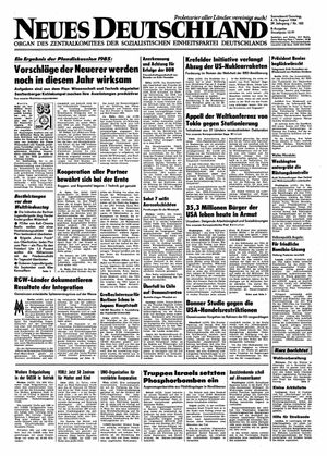 Neues Deutschland Online-Archiv vom 04.08.1984