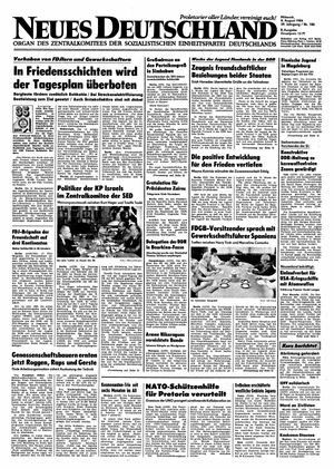Neues Deutschland Online-Archiv vom 08.08.1984