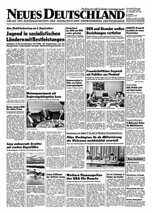Neues Deutschland Online-Archiv vom 11.08.1984