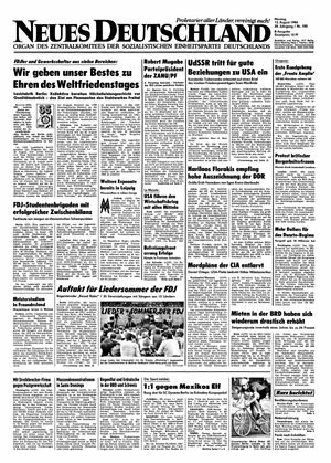 Neues Deutschland Online-Archiv vom 13.08.1984