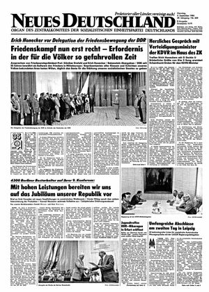 Neues Deutschland Online-Archiv vom 04.09.1984