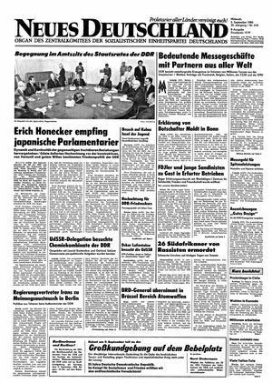 Neues Deutschland Online-Archiv vom 05.09.1984