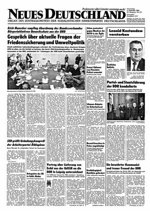 Neues Deutschland Online-Archiv vom 06.09.1984