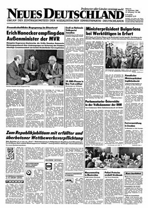 Neues Deutschland Online-Archiv vom 19.09.1984