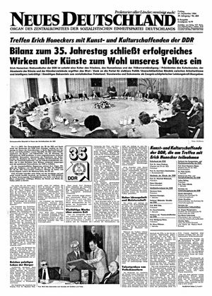 Neues Deutschland Online-Archiv vom 21.09.1984