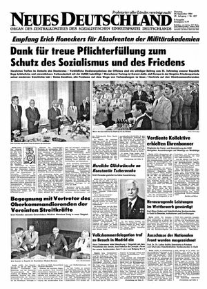 Neues Deutschland Online-Archiv vom 25.09.1984