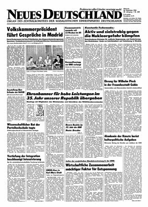 Neues Deutschland Online-Archiv vom 26.09.1984