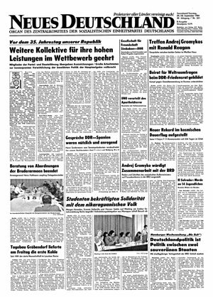 Neues Deutschland Online-Archiv vom 29.09.1984