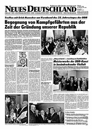 Neues Deutschland Online-Archiv vom 03.10.1984