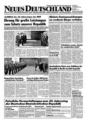 Neues Deutschland Online-Archiv vom 04.10.1984