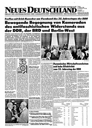 Neues Deutschland Online-Archiv vom 05.10.1984