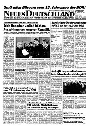 Neues Deutschland Online-Archiv vom 06.10.1984