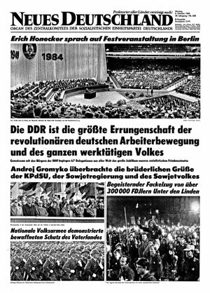 Neues Deutschland Online-Archiv vom 08.10.1984