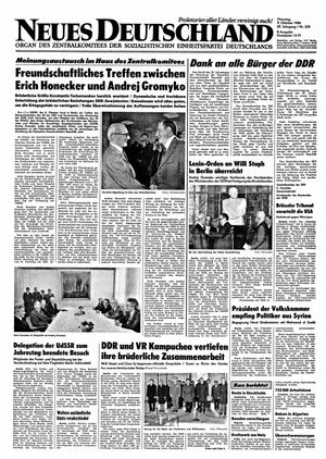 Neues Deutschland Online-Archiv vom 09.10.1984