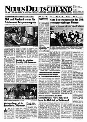 Neues Deutschland Online-Archiv vom 12.10.1984