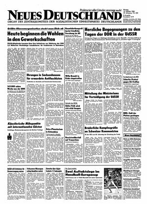 Neues Deutschland Online-Archiv vom 15.10.1984