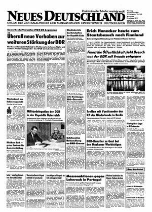 Neues Deutschland Online-Archiv vom 16.10.1984