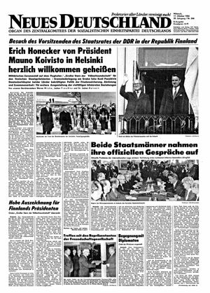 Neues Deutschland Online-Archiv vom 17.10.1984