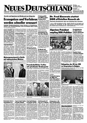 Neues Deutschland Online-Archiv vom 23.10.1984