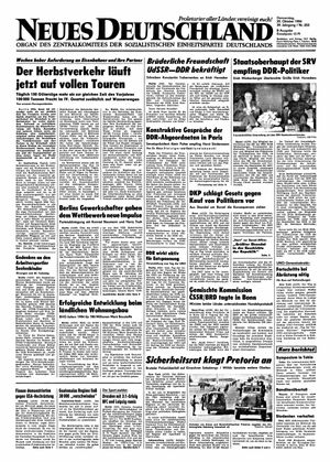 Neues Deutschland Online-Archiv vom 25.10.1984