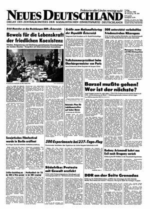 Neues Deutschland Online-Archiv vom 26.10.1984