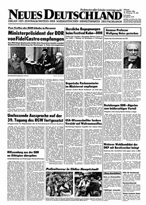 Neues Deutschland Online-Archiv vom 31.10.1984