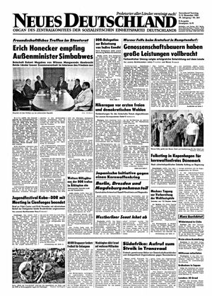 Neues Deutschland Online-Archiv vom 03.11.1984