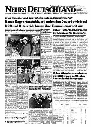 Neues Deutschland Online-Archiv vom 07.11.1984